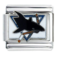 Italian Charms - nhl san jose sharks sports italian charm Image.