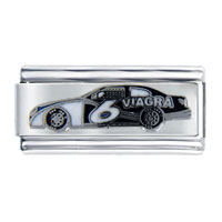Italian Charms - nascar car #6 superlink sports italian charm Image.