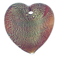 Murano Glass Jewelry - red lampwork glass heart Image.