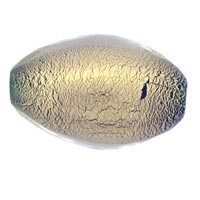Murano Glass Jewelry - oval gold lampwork glass Image.