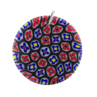 PD_076_XML: millefiori flower murano glass pendant Image.