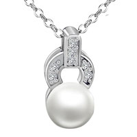Pendants - antique pearl pendant sterling silver Image.