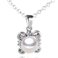 Pendants - pearl studded butterfly pendant sterling silver Image.