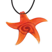 Pendants - orange starfish pendant Image.