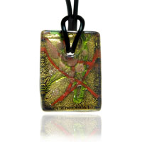 Pendants - black and gold square pendant Image.