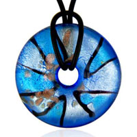 Pendants - aqua blue round pendant Image.