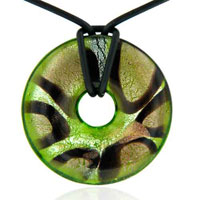 Pendants - purple and green round pendant Image.