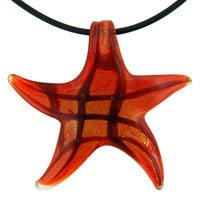 Pendants - red and gold star pendant Image.