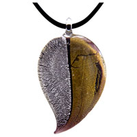 Pendants - gold and silver leaf pendant Image.