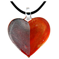 Pendants - silver and gold heart pendant Image.