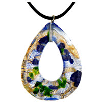 Pendants - multicolor hollow teardrop pendant Image.