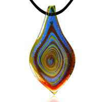 Pendants - orange and yellow swirl pendant Image.