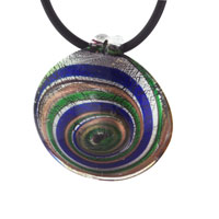 Pendants - round multicolored spiral pendant Image.