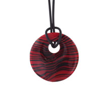 Pendants - dark red with black waves pendant Image.