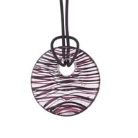 Pendants - round opaque red pendant Image.