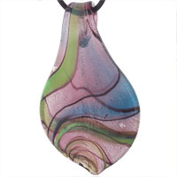 Pendants - pink multicolor droplet pendant Image.