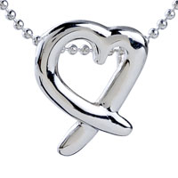 Sterling Silver Jewelry - silver heart irregular pendant sterling Image.