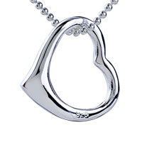 Sterling Silver Jewelry - silver heart pendant sterling Image.