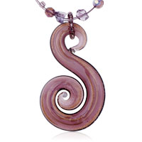 Pendants - red letter s shaped murano pendant Image.