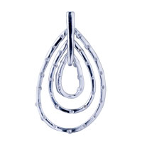 Pendants - sterling silver concentric droplet pendant Image.