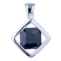 Pendants - sterling silver square pendant Image.