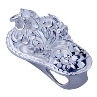 Sterling Silver Jewelry - flower pattern slipper 925 sterling silver pendant Image.
