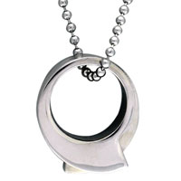 Pendants - circular half piece metalwork symbol pendant Image.