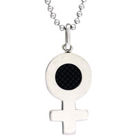 Pendants - stainless steel circle cross symbol pendant Image.
