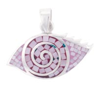 Pendants - mother of pearl red pendant Image.