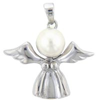 Pendants - fresh water pearl angel pendant Image.