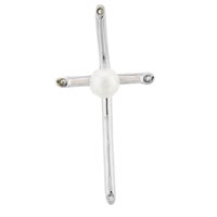 Pendants - fresh water pearl cross pendant Image.
