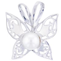 Pendants - fresh water pearl butterfly pendant Image.