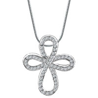 Pendants - open cz cross pendant Image.