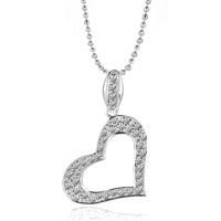 Pendants - open cz heart pendant Image.