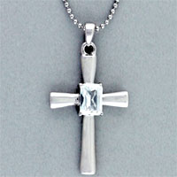 Pendants - cross cz stud pendant Image.