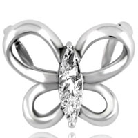 Pendants - butterfly with stud pendant Image.