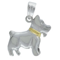 Pendants - two tone dog pendant Image.