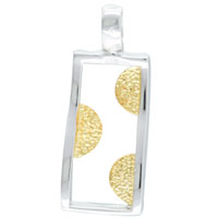 Sterling Silver Jewelry - rectangular curved pendant Image.