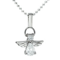 Pendants - sterling silver cz angel pendant Image.