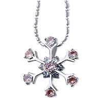 Pendants - classy topaz crystal november birthstone snowflake pendant Image.