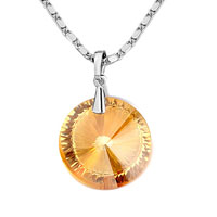 November Birthstone Topaz Crystal Whipping Top Pendant
