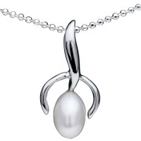 Pendants - pure pearl 925 sterling silver pendant Image.