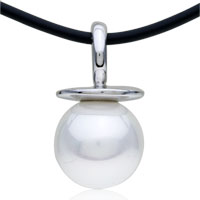 Pendants - pearl nipple 925 sterling silver pendant Image.