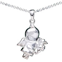 Sterling Silver Jewelry - angel astronaut 925 sterling silver pendant Image.