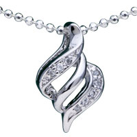 Pendants - twisted snake 925 sterling silver pendant Image.