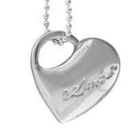 Pendants - sterling silver heart with amour pendant Image.