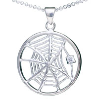 Pendants - spider web 925 sterling silver pendant Image.