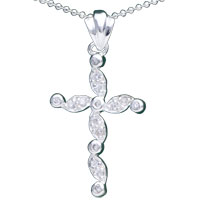 Pendants - flow cross 925 sterling silver pendant Image.