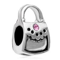 European Beads - smart fashion handbag silver plated beads charms bracelets Image.