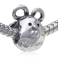 European Beads - chubby mouse silver plated european beads qn1055 Image.